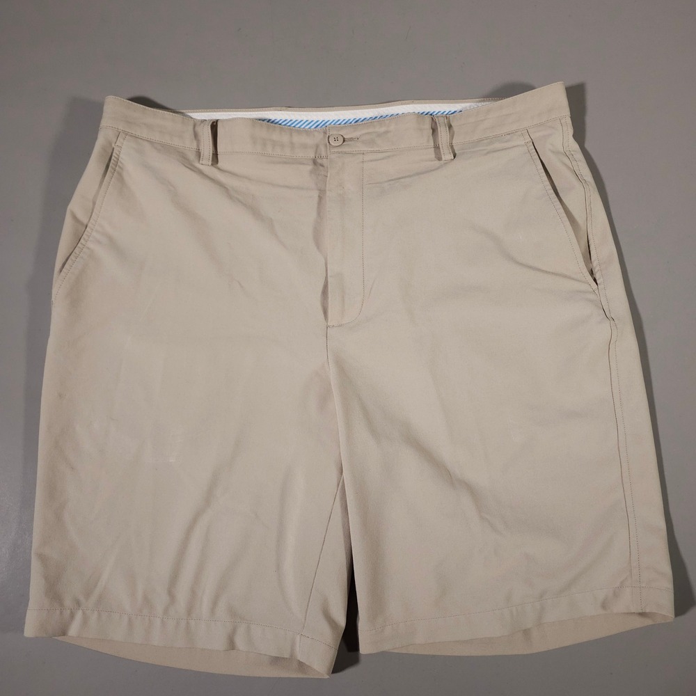 FootJoy Golf Shorts Mens 40‎ Tan Performance Stretch Flat Front FJ Logo